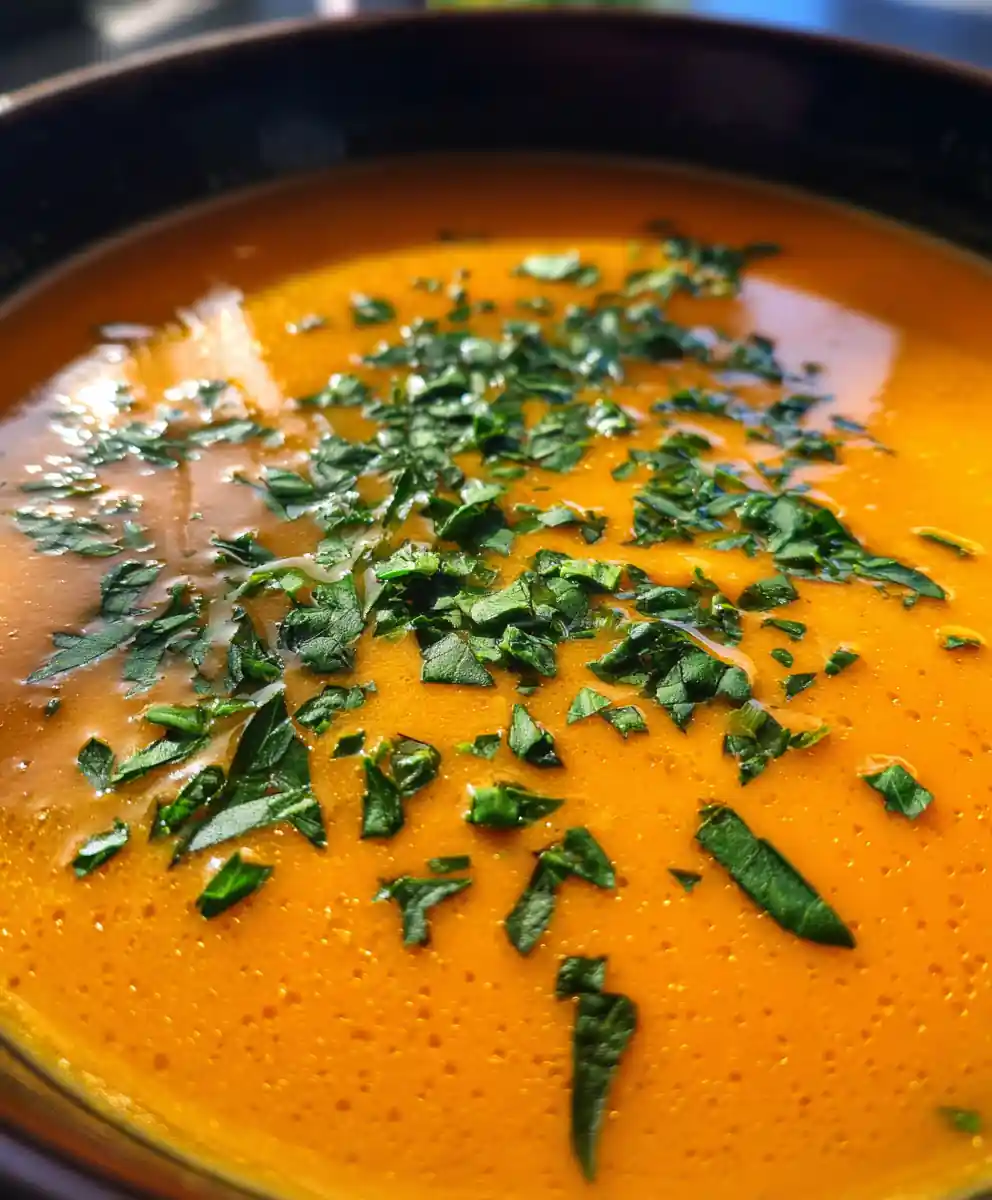 Velvety Creamy Palia-Inspired Carrot Soup with Fresh Herbs