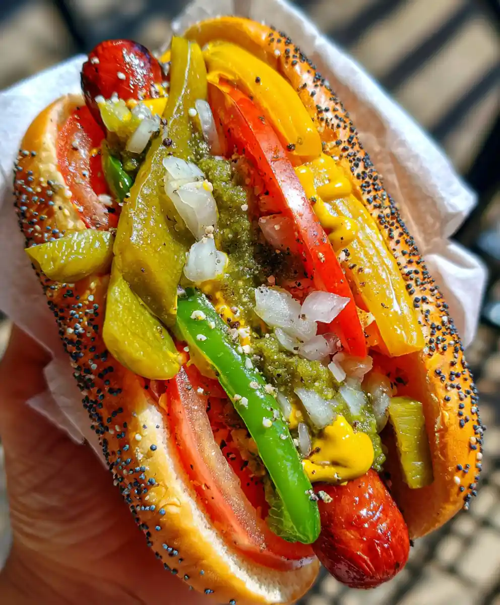 Authentic Chicago-Style Hot Dog: The Classic Topped Perfection