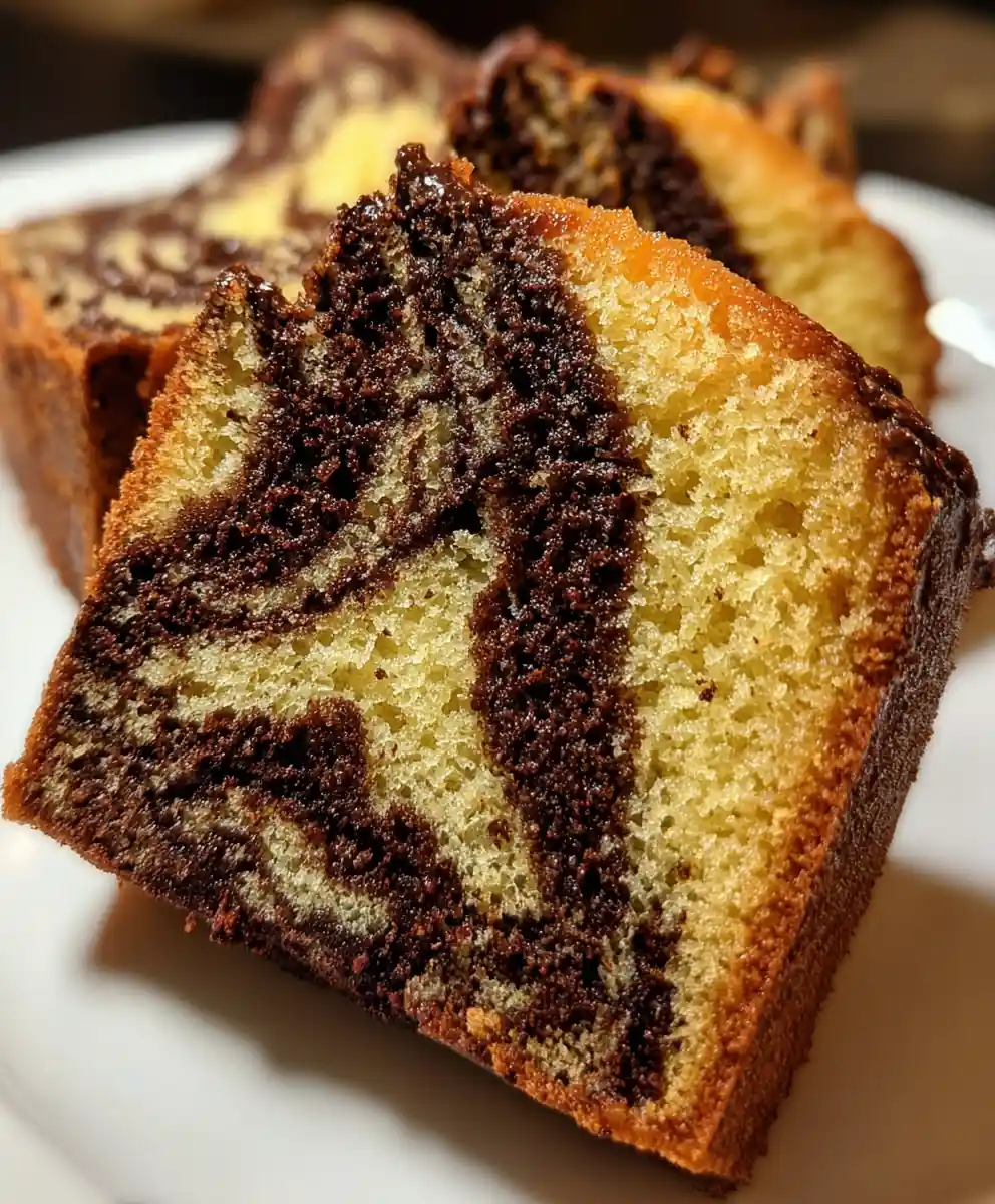 Classic Marble Cake: Swirled Chocolate & Vanilla Perfection